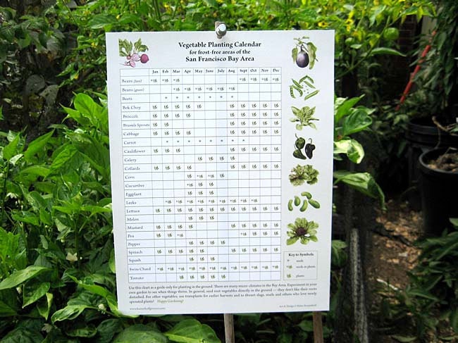 vegetable planting calendar for san francisco bay area etsy uk