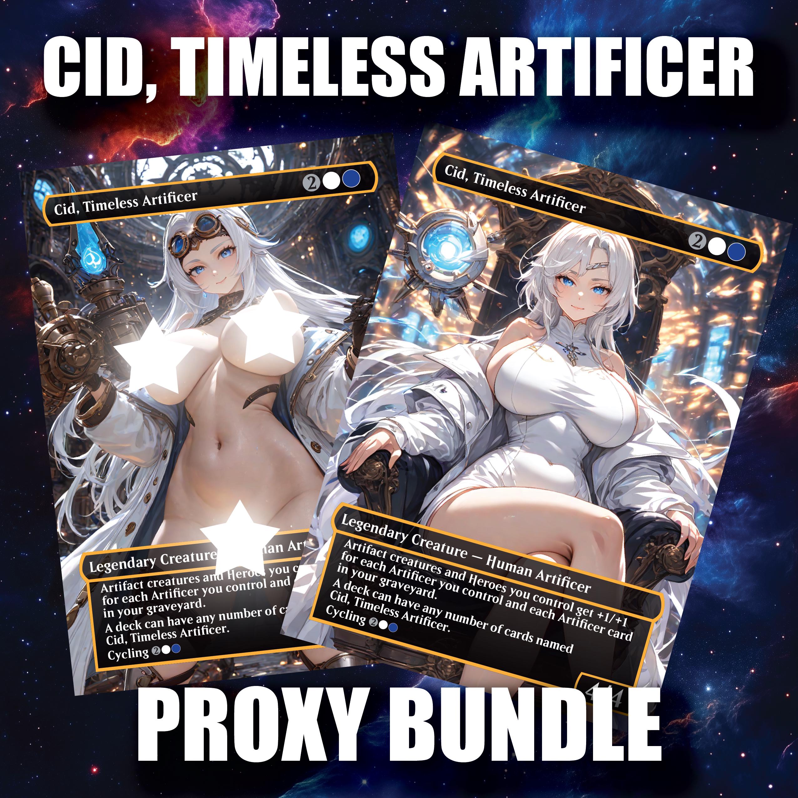 Sexy Custom Proxy MTG Cards – Cid, Timeless Artificer | Final Fantasy-Inspired | Artifact Bae | SFW + NSFW Options