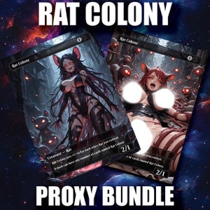 Sexy & Alberne Rattenkolonie MTG Proxies | SFW und Spicy NSFW Kunstoptionen | Anpassbare Schwarmkarten | 5er, 10er, 20er oder 35er Pack