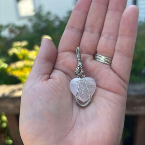 Wire Wrapped Rose Quartz