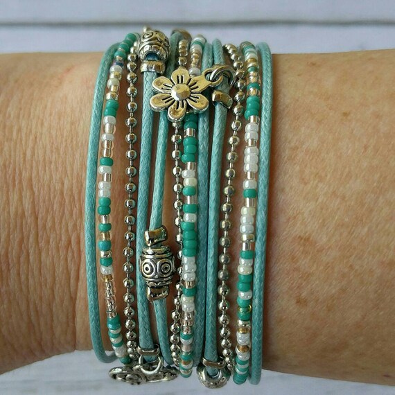 Vegan Wrap Bracelet Ladies Wrap Bracelet Festival Look Etsy
