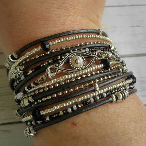 Evil Eye Bracelet Protection Bracelet Evil Eye Cuff Etsy