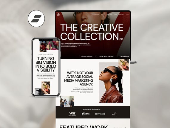 Showit Website Template: Creative Agency & Social Media Manager
