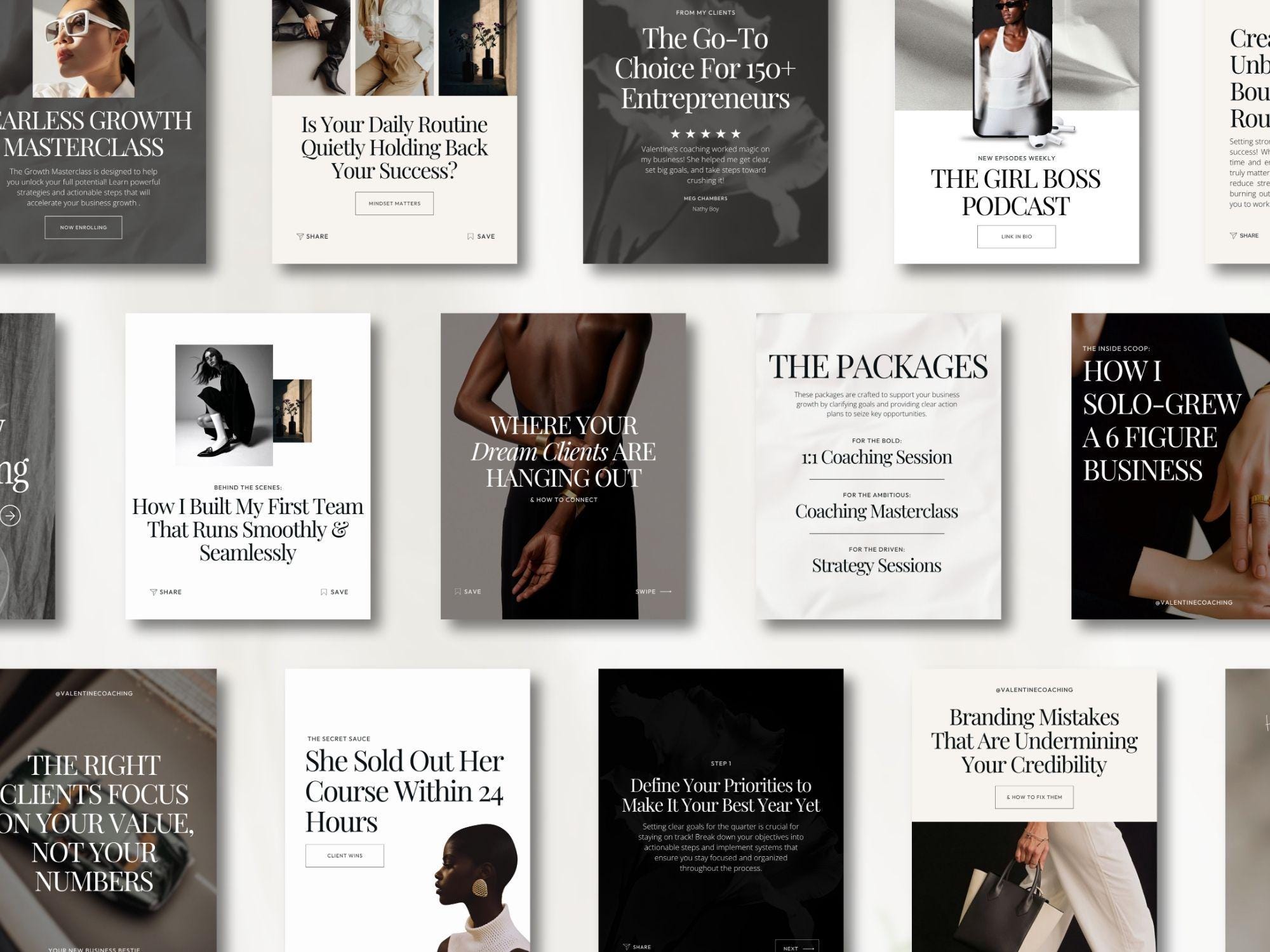 Canva Instagram Post Template: Luxury Social Media for Coaches (digital ...