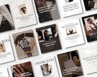 Canva Instagram Post Template: Luxury Social Media for Coaches (Digital Download)