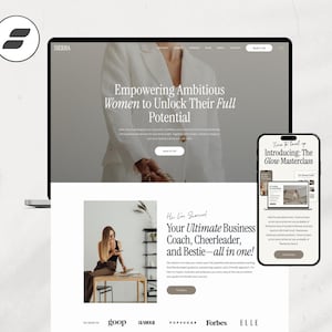 Showit Website Template For Coaches | Modern Showit Template For Service Based Business | Luxury Designer Template | Creative Coach Website