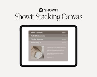 Showit Stacking Canvas Add On | Premium Showit Website Template | Sticky Canvas | Services Section Template for Coaches & Photographers
