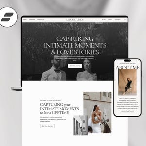 Showit Website Template For Photographer | Modern Showit Template | Luxury Designer Website Template | Wedding Photography Website image 1