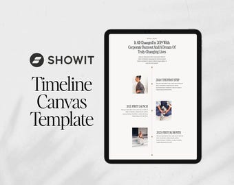 Showit Timeline Canvas | Website Template Add On | Showit About Page Timeline Canvas | Premium Website Template for Coaches & Photographers