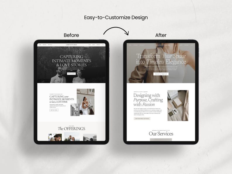 Showit Website Template For Photographer | Modern Showit Template | Luxury Designer Website Template | Wedding Photography Website image 6