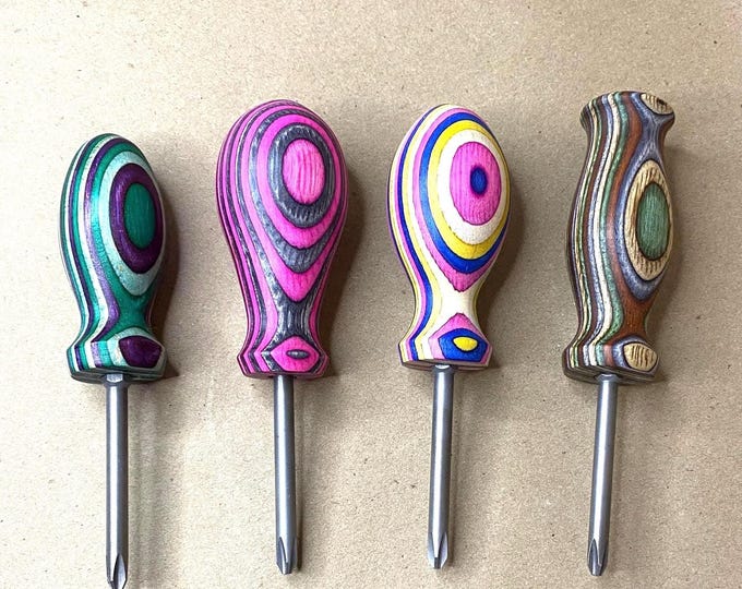 Colorful Wood Phillips Head Screwdriver, Keep in Desk or Kitchen Drawer ...