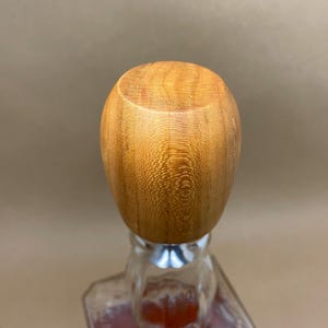 Extended Liquor Bottle Stopper, maple wood, stainless steel, hand turned, great gift
