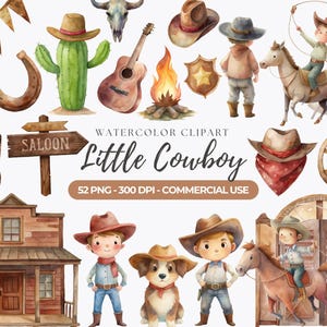 Niedliche Cowboy Clipart, kleine Cowboy PNG, Baby Cowboy, Baby Western Clipart, Baby Boy Cowboy, Wilder Westen Clipart, Saloon, Pferd, kommerzielle Nutzung