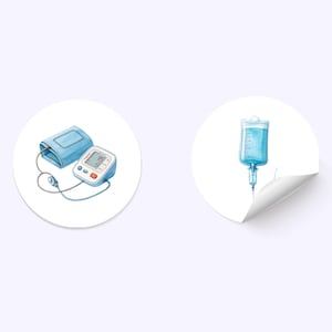 Aquarel medische clipart, arts en verpleegkundige PNG, gezondheidszorg graphics, ziekenhuis illustraties (digitale download) afbeelding 7
