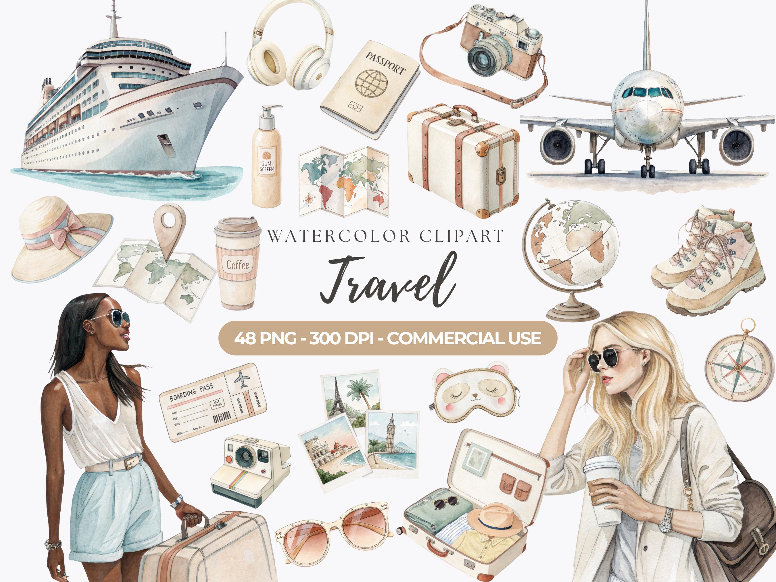 Stickers Autocollants THEME VOYAGE Vacances par 12 Feuilles