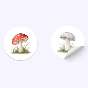 Watercolor Mushrooms Clipart, Woodland PNG (Commercial Use) image 7