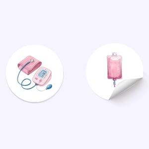 Watercolor Pink Medical Clipart, Nurse Day Graphics (Commercial Use) image 7