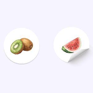 Aquarell Früchte Clipart, Obst PNG Bundle, Obst Sublimation, Apfel, Banane, Erdbeere, Wassermelone, kommerzielle Nutzung Bild 7