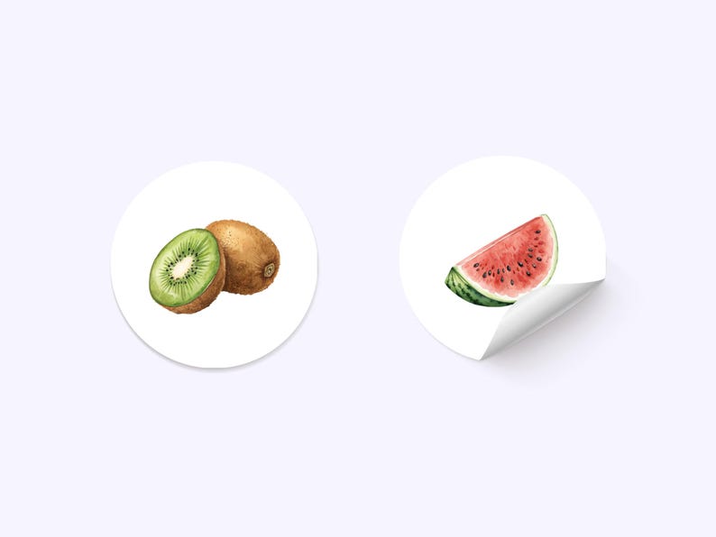 Aquarell Früchte Clipart, Obst PNG Bundle, Obst Sublimation, Apfel, Banane, Erdbeere, Wassermelone, kommerzielle Nutzung Bild 7