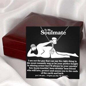 To My Soulmate Necklace Gift, Soulmate Jewelry, Anniversary Gift For Her, Wife Girlfriend Soulmate Gift, Birthday Gift, Sentimental Gifts