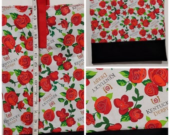 Kentucky Derby Roses Market /Lunch / Shopping / Grocery Tote/ Reusable  Long Lasting