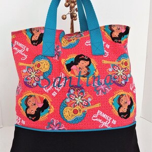 Elena Of Avalore Tote Bag, Masque en option, Tote Bag for Kids, Library Book Bag, Party gift bag, Overnight bag, Brodé