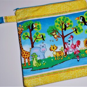 Kleine Safari-Nasstasche mit Einzeltasche, Pooltasche, Wickeltasche