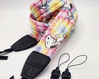 Snoopy DSLR Camera Strap in Tie-Dye