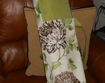 Floral Chrysanthemum Yoga Mat Bag, Zippered Pocket