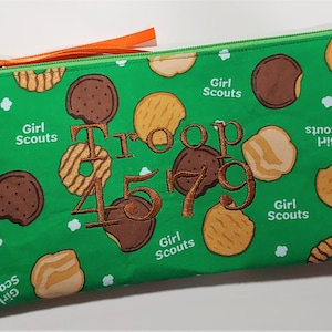 Girl Guide Cookie Dough Pouch Custom for Leaders CheckBook image 1