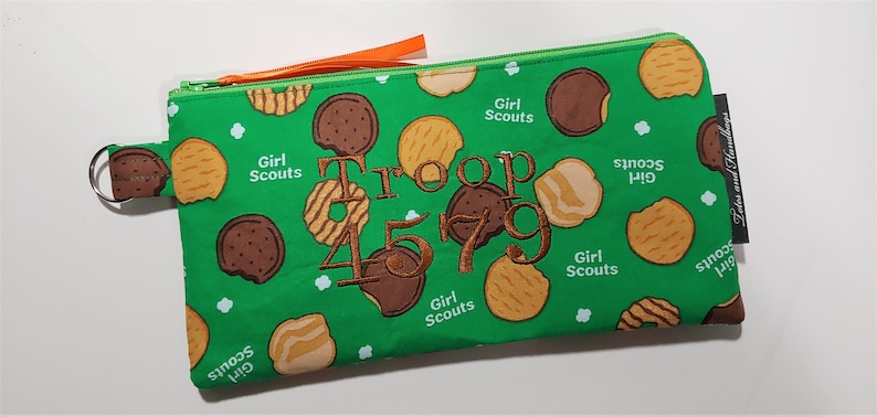 Girl Guide Cookie Dough Pouch Custom for Leaders CheckBook image 1