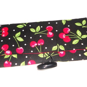 Cherry Coupon Organizer Aufbewahrungstasche mit Trennwänden