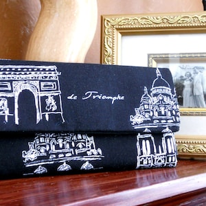 Cartera de París / Muñequera / Tarjeta de crédito / Moneda / Teléfono celular / Talonario de cheques / Regalos de dama de honor / Bocetos de París