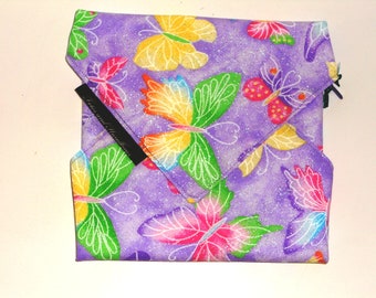 Reusable Glitter Purple  Butterfly  Sandwich Wrap / Snack / Washable / Storage