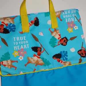Cabas enfant fidèle Moana / Cabas d'école / Sac de voyage / Sac de voyage / Nom de l'enfant brodé