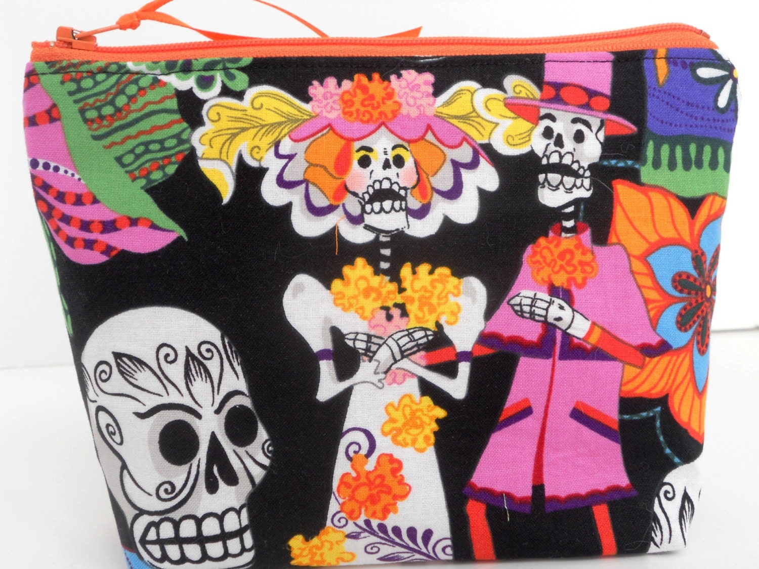 Day of the Dead Couple Make up / Coin Bag / Storage / Cell - Etsy