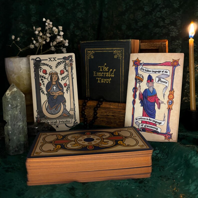 The Emerald Tarot W/ Booklet and Box - Etsy