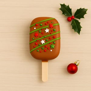Weihnachts Fudge Pops | Schokoladenüberzogener handgemachter Fudge | Festliches Gastgeschenk Strumpffüller Geschenk | Cornish Fudge Treat I Cornish Fudge
