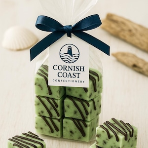 Mint Chocolate Chip Fudge Cornish Fudge I Luxury Handmade Cornish Fudge | Artisan Sweet Treat | Cornish Confectionery | Gift Bag I Fudge