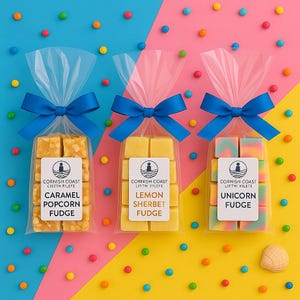 Fun Fudge Bags I 6 Fudge Bags I  Fun Handmade Cornish Fudge | Choose Your Flavours | Foodie Gift | Kids Treats I Cornish Fudge I Fudge
