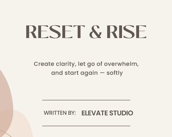 Reset & Rise | Gentle New Year Guide | Soft Reset Planner | Calm Goal Setting Workbook | Self Reflection Printable