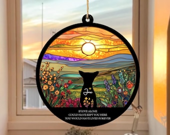 Personalized Loss Of Dog Sympathy Suncatcher, Dog Memorial Gift, Pet Memorial Suncatcher, Loss of Dog Gift, Dog Remembrance Gift