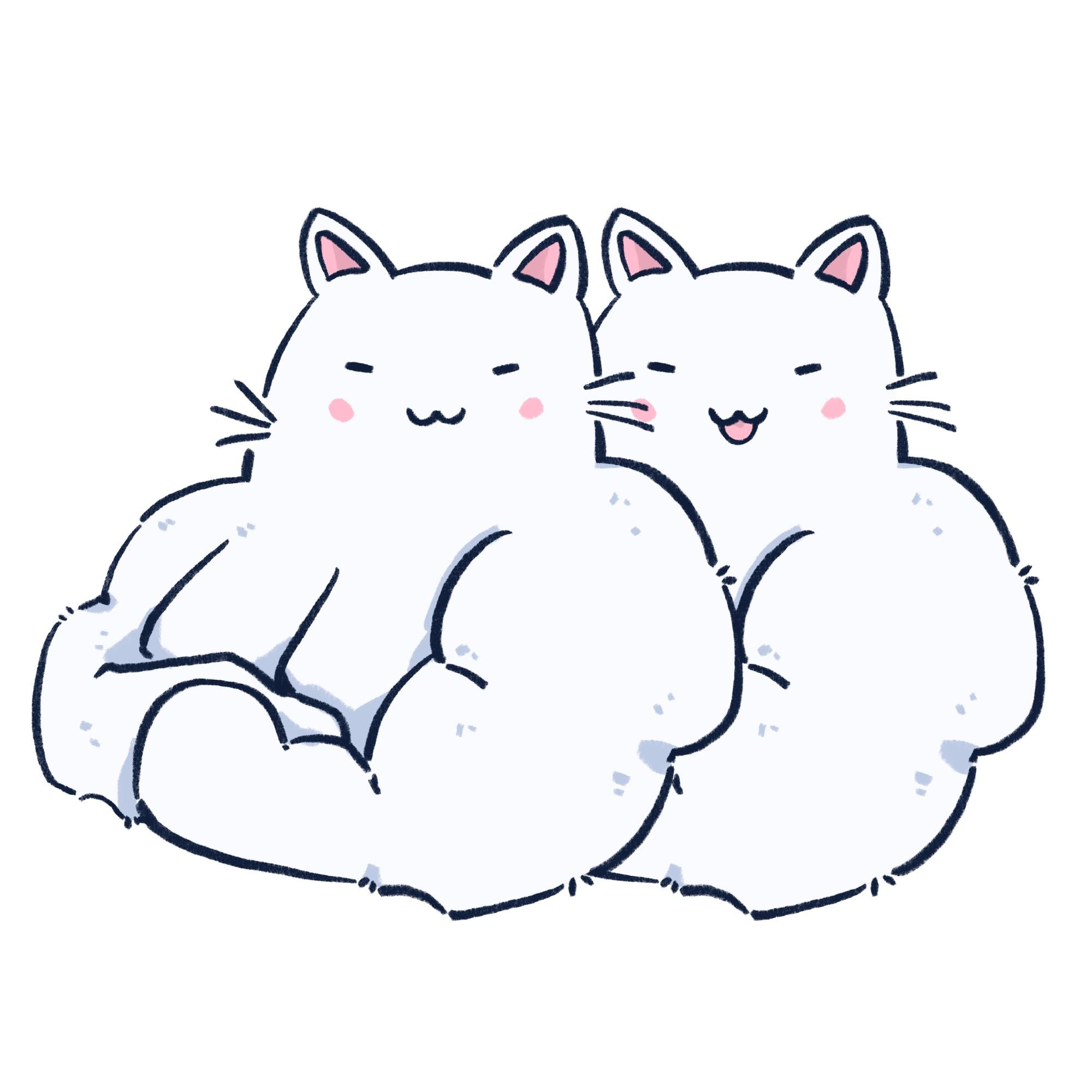 Funny Buff Cat Pngtuber Avatar Muscle Neko Vtuber Model Cute Chibi Meme ...