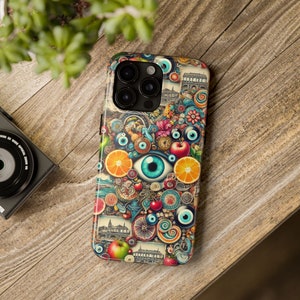 Colorful Eye Collage iPhone Case, Artistic & Vibrant Design, Unique Protection, iPhone 16,15,14,13,12 Pro Max, 11, X, 8 Plus