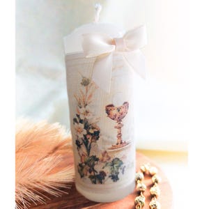 Candle First Communion Candle Favor Faith Candle