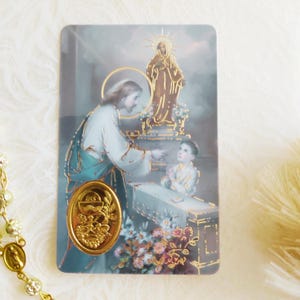 Carte de prière pour les faveurs de première communion prière en ANGLAIS Ma première communion garçon communion foi souvenir