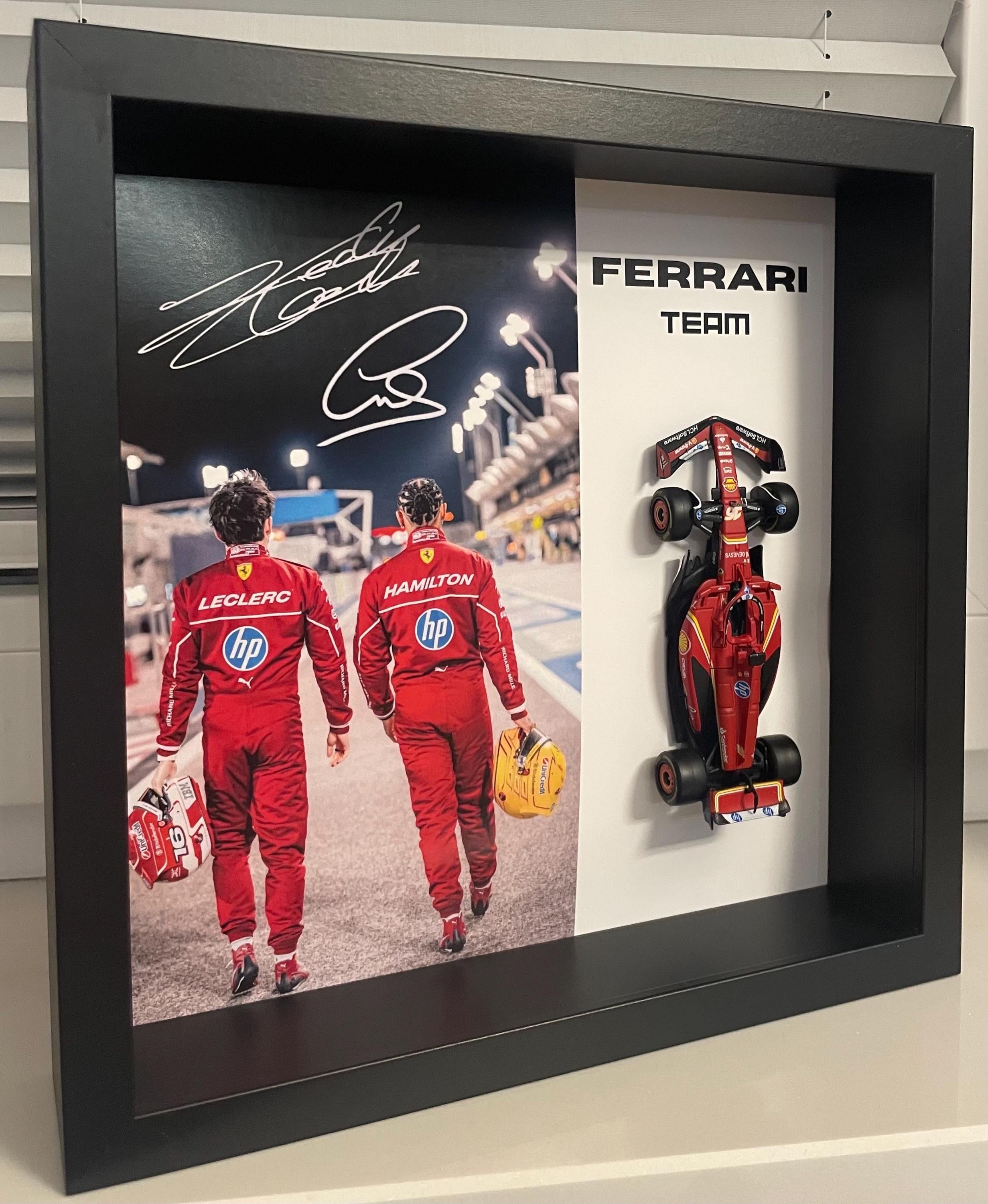 ルイス・ハミルトン & シャルル・ルクレール 直筆サイン入り額入り + 