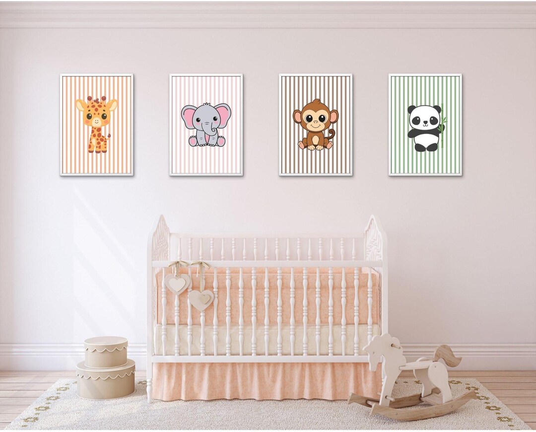 Safari Nursery Wall Art Bundle | Digital Download Jungle Animal Prints ...