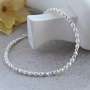 Pearl Anklets for Women, Pearl Ankle Bracelet, Freshwater Pearl Anklet, Bridal Anklets for Women, Beach Anklet Woman, Sterling Silver