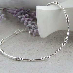 Sterling Silver Anklets for Women, Sterling Silver Ankle Bracelet, 925 Sterling Silver Anklet, Silver Anklet Dainty, Beach Anklet